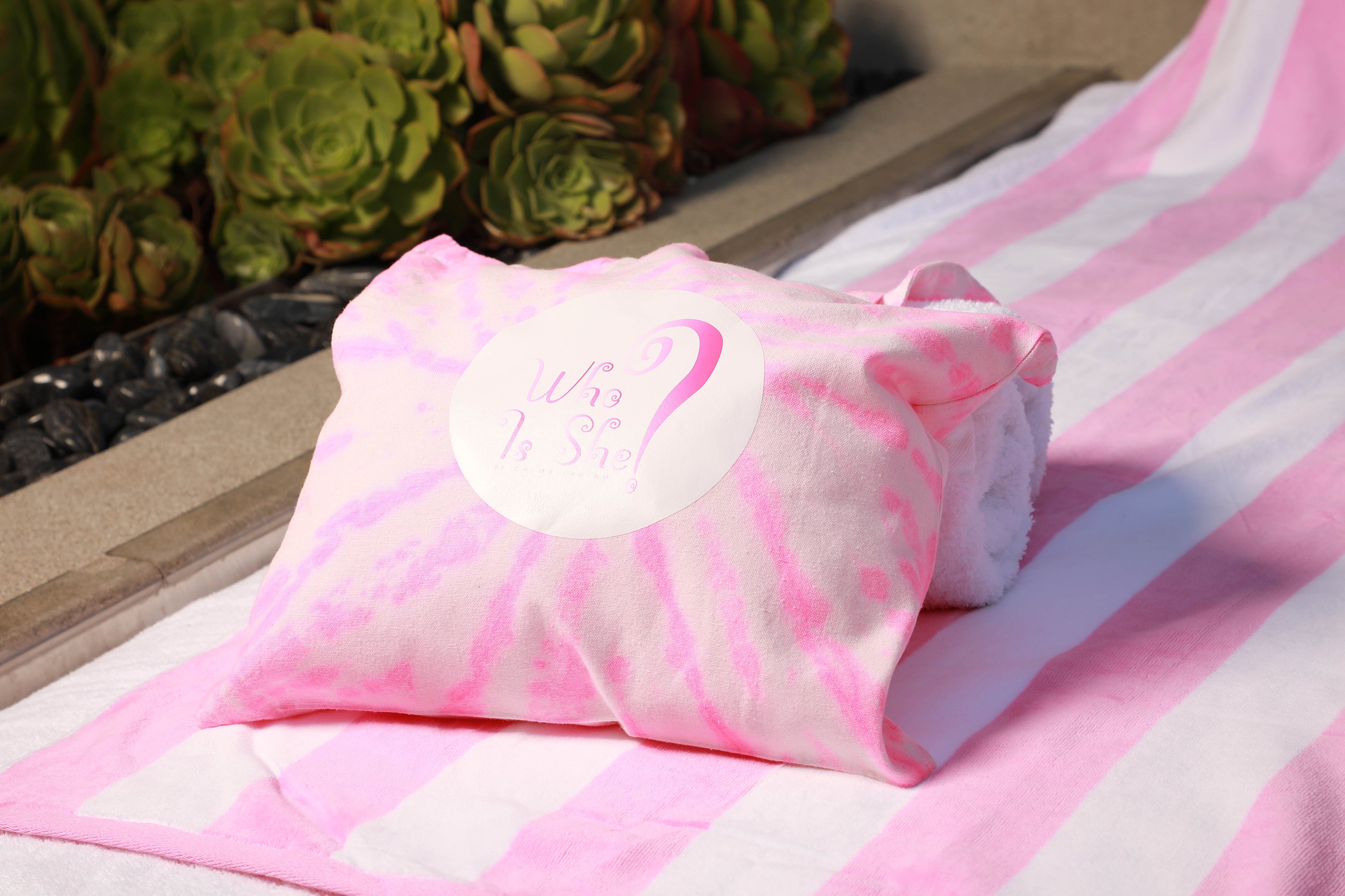 Who Is She Tie Dye Bag